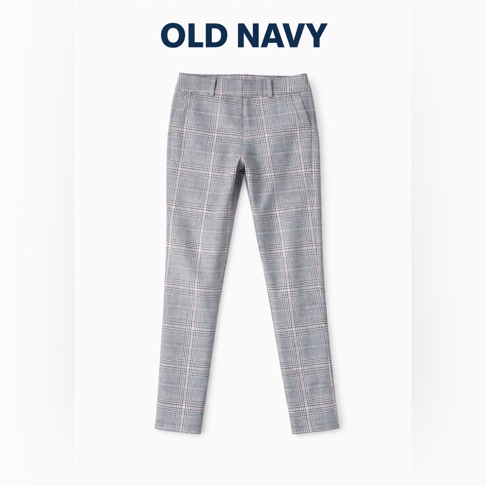 Old Navy Pixie Ankle Pants Size 0 Plaid Stretch Slim Work Career Chic